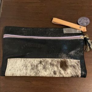 Custom Leather & Cowhide Clutch